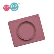 Miseczki i talerzyki dla dzieci - EZPZ Silikonowa miseczka z podkładką 2w1 Mini Bowl Mauve - miniaturka - grafika 1