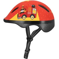 Kaski rowerowe - Kask rowerowy dziecięcy Spokey Fun Strażak czerwony - miniaturka - grafika 1