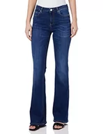 Spodnie damskie - Pinko Flora No Belt Flare Denim Supe Jeansy Damskie, Pjc_pranie Średnie ciemne, 28 - miniaturka - grafika 1