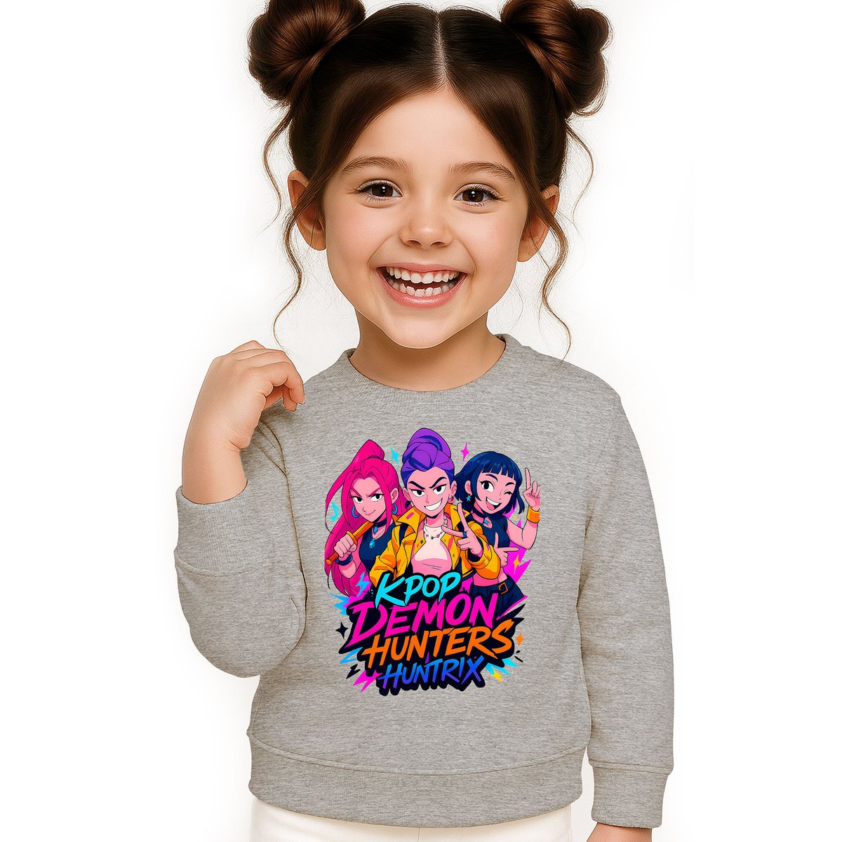 BLUZA DZIECIĘCA KPOP DEMON HUNTERS HUNTRIX 134-140 BAWEŁNIANA JAKOŚĆ