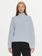 Swetry damskie - Tommy Hilfiger Golf WW0WW43094 Niebieski Regular Fit - miniaturka - grafika 1