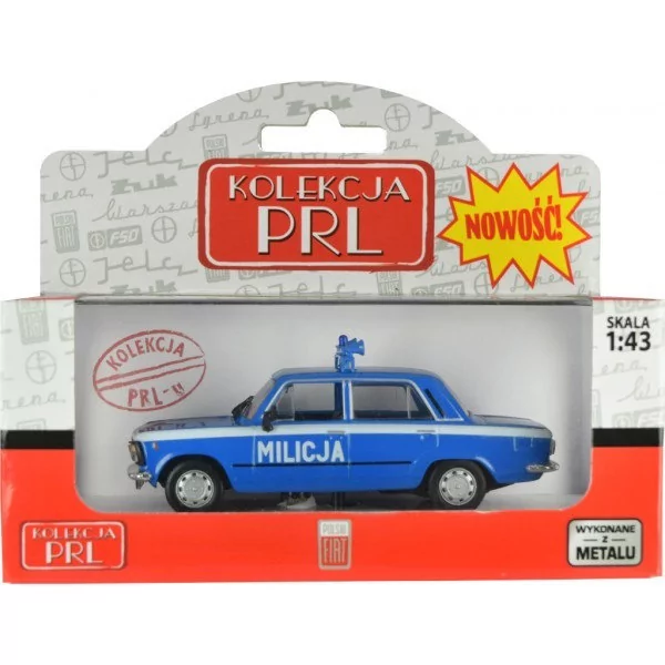 Model Fiat 125P Milicja Metalowy Prl 1:43