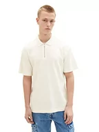 Koszulki męskie - TOM TAILOR Denim Męska koszulka polo, 1036381, 12906-Wool White, XXL, 12906 - Wool White, XXL - miniaturka - grafika 1