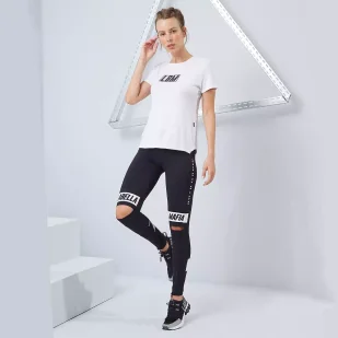 Koszulka damska LABELLAMAFIA SHIRT ESSENTIALS WHITE - Koszulki i topy damskie - miniaturka - grafika 4