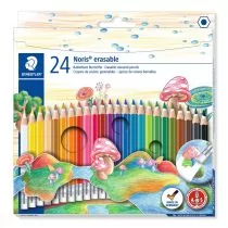 Staedtler Kredki ołówkowe Noris Club, sześciokątne, usuwalne, 24 kolory, z gumką - Przybory szkolne - miniaturka - grafika 1