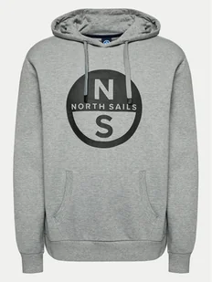 North Sails Bluza 691223 Szary Regular Fit - Bluzy męskie - miniaturka - grafika 1