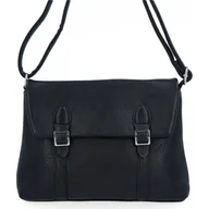 Torebki damskie - Torebka Damska Listonoszka Vintage firmy Herisson HR1252B577 Czarna - miniaturka - grafika 1