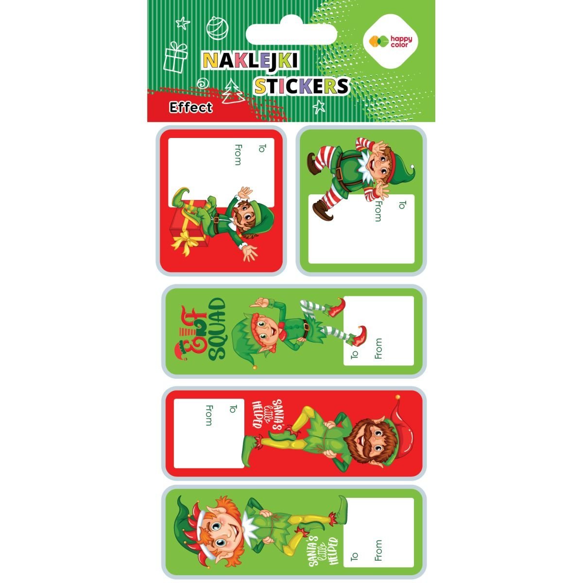 Naklejki EFFECT, Elfs Tag, 10 cm x 20 cm, Happy Color