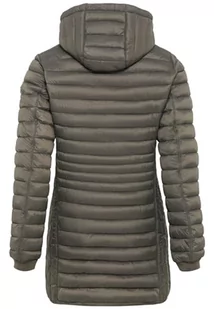 camel active Damski lekki wodoodporny płaszcz pikowany ze zdejmowanym kapturem, ciemnozielony, 34 - Płaszcze damskie - miniaturka - grafika 1