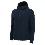 Bluzy męskie - Macron Męska bluza z kapturem Athleisure Fcc Fargo z zamkiem na całej długości, ciemnoniebieska bluza męska, XL, NIEBIESKI, XL - miniaturka - grafika 1