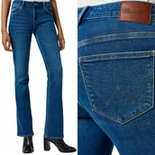 Spodnie damskie - Wrangler BOOTCUT Vintage Worn ROZSZERZANE DAMSKIE SPODNIE JEANSOWE W26 L32 - miniaturka - grafika 1