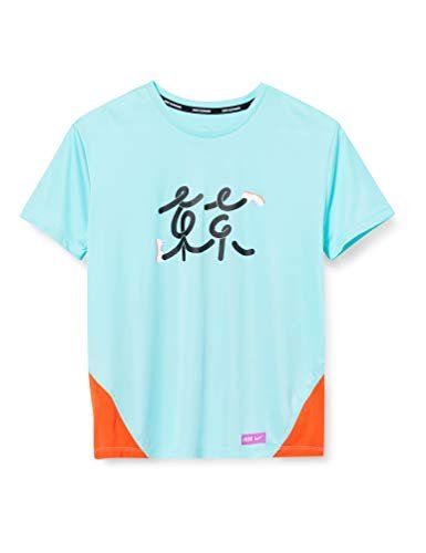 Nike W NK MILER TOP SS TKO T-shirt, light aqua/Team Orange, XL