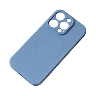 Etui i futerały do telefonów - Silikonowe magnetyczne etui iPhone 14 Pro Silicone Case Magsafe - ciemnoniebieskie - miniaturka - grafika 1