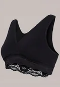 Biustonosze ciążowe - Carriwell CARRIWELL crossover sleeping nursing bra Black M 2511 - miniaturka - grafika 1