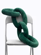 Poduszki dekoracyjne - Poduszka Łańcuch, Chain Pillow Zielona Butelkowa - miniaturka - grafika 1