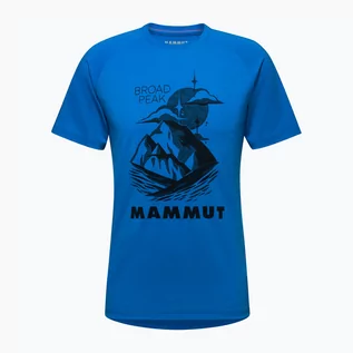 Koszulki sportowe męskie - Mountain MAMMUT Koszulka turystyczna męska MAMMUT niebieska - grafika 1