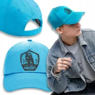 Czapki i chusty sportowe męskie - CZAPKA Niebieska Daszek Na Wiosnę GANGSTER Wzory - miniaturka - grafika 1