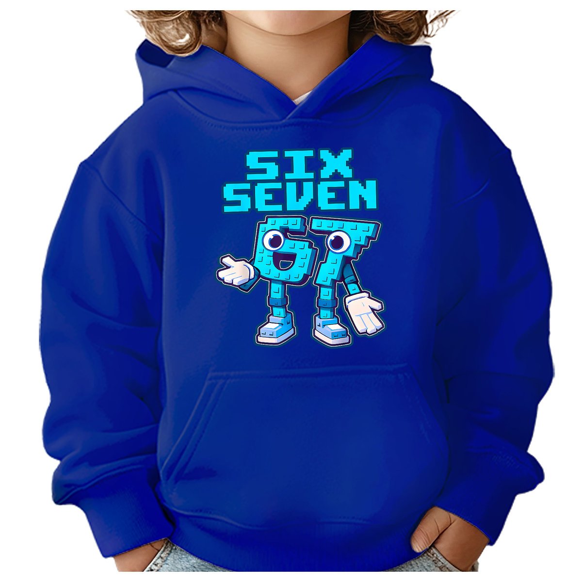 BLUZA DZIECIĘCA Z KAPTUREM 67 SIX SEVEN KLOCKI VIRAL 134-140 PREZENT