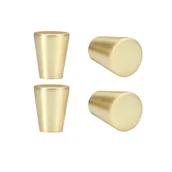 Zawiasy, okucia i inne akcesoria - Gałka meblowa Lima średnica 19 mm mosiądz szczotkowany matowy 4 sztuki Inspire - miniaturka - grafika 1