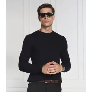 Emporio Armani Sweter | Slim Fit | z dodatkiem wełny - Swetry męskie - miniaturka - grafika 1
