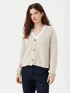 Swetry damskie - Marc O'Polo Kardigan B01605961069 Beżowy Regular Fit - miniaturka - grafika 1