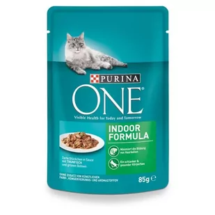 Purina One Cat Indoor z tuńczykiem i fasolką szparagową 85g - Mokra karma dla kotów - miniaturka - grafika 1
