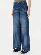 Spodnie damskie - Guess Jeansy W5YA2F D5R0D Niebieski Baggy Fit - miniaturka - grafika 1