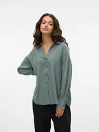 Bluzki damskie - Vero Moda Koszula w kolorze niebieskoszarym - miniaturka - grafika 1