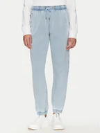 Spodnie sportowe damskie - Guess Jeans Spodnie dresowe W5GB32 KCTJ1 Niebieski Regular Fit - miniaturka - grafika 1