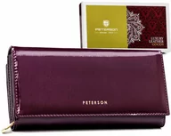 Portfele - Pojemny, skórzany portfel damski z systemem RFID - Peterson - miniaturka - grafika 1