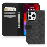 Etui i futerały do telefonów - Etui COACH Folio Signature C Case do Apple iPhone 15 Pro Czarny - miniaturka - grafika 1