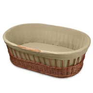 Łóżeczka i kojce - Hi Little One kosz Mojżesza wiklinowy wysoki ze stelażem + liner + materac + prześcieradło 5in1 BEIGE - miniaturka - grafika 1