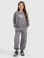 Spodnie i spodenki dla dziewczynek - 4F Spodnie dresowe joggery dziewczęce - szare 164 (13-14 lat) - miniaturka - grafika 1