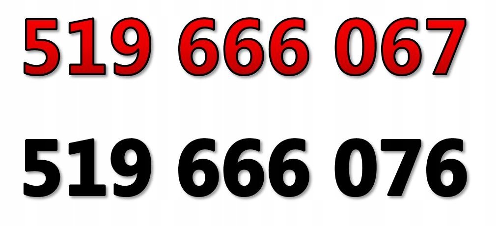 519 666 067 519 666 076 Złoty Numer Starter Nju Orange Na Kartę 2 Szt.