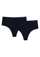 Majtki damskie - Majtki z wysokim stanem Parks 2-pak Esotiq czarny S - miniaturka - grafika 1