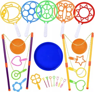 ZESTAW DO BANIEK MYDLANYCH DLA DZIECI KIJE OBRĘCZE DO ROBIENIA BANIEK x24 - Bańki mydlane ZESTAW DO BANIEK MYDLANYCH DLA DZIECI KIJE OBRĘCZE DO ROBIENIA BANIEK x24 - Bańki mydlane - miniaturka - grafika 1