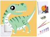 Malowanie po numerach - Zestaw do malowania po numerach, 20x20, Tyranozaur Tomek - miniaturka - grafika 1