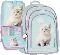 Zestawy szkolne - ZESTAW szkolny Plecak Tornister Pastelowy Cuties Kitty Kotek - miniaturka - grafika 1