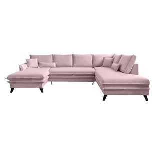 Pudroworóżowa rozkładana sofa w kształcie litery "U" Miuform Charming Charlie, prawostronna - Narożniki - miniaturka - grafika 1
