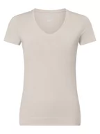 Koszulki i topy damskie - Marie Lund - T-shirt damski, szary|beżowy - miniaturka - grafika 1