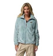 Kurtki damskie - Columbia Damska kurtka polarowa Fire Side 2 Sherpa zapinana na zamek błyskawiczny, niebieska (Crushed Blue), M - miniaturka - grafika 1
