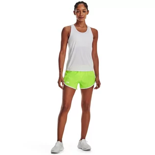 Spodnie sportowe damskie - Damskie spodenki do biegania Under Armour Fly By 2.0 Short - limonka - UNDER ARMOUR - grafika 1