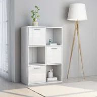 Szafki do salonu - vidaXL vidaXL Szafka, biała na wysoki połysk, 60x29,5x90 cm, płyta wiórowa - miniaturka - grafika 1