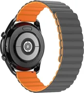 Akcesoria do smartwatchy - PASEK DO ZEGARKA Samsung Galaxy Watch 45/46/Gear S3 SZARY/POMARAŃCZOWY 22mm - miniaturka - grafika 1