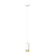 Lampy sufitowe - Emibig Fumiko lampa wisząca 1-punktowa biała/złota 815/1 - miniaturka - grafika 1