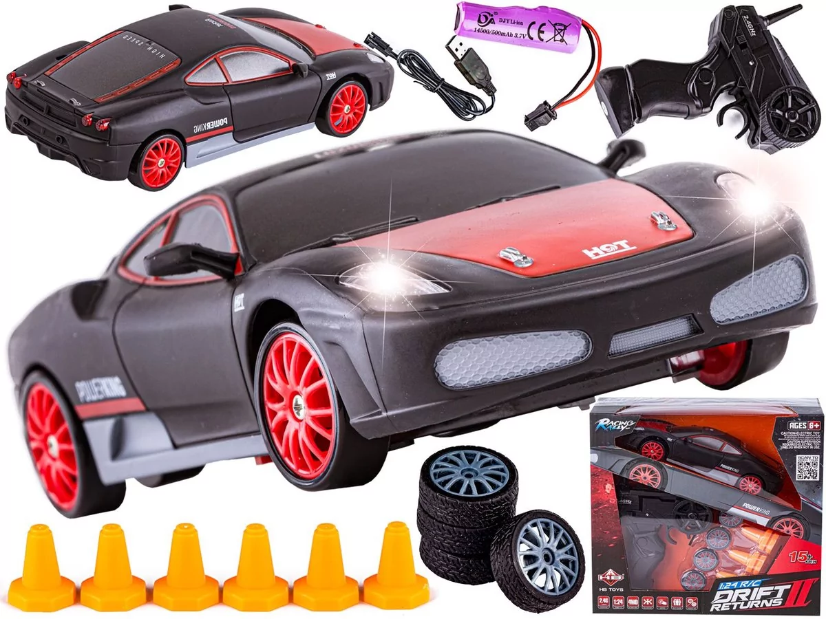 Zdalnie Sterowany Samochód Auto Samochód Rc Dla Dziecka Drift 4X4 Zabawka + Pilot 1:24Ferrari