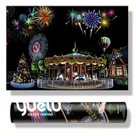 Zabawki kreatywne - Magiczna Zdrapka - Park rozrywki Plus 75x52cm - Yuelu - miniaturka - grafika 1