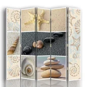 Parawany - Parawan pokojowy FEEBY, Symbole morza, Dwustronny 180x170cm 5-częściowy - miniaturka - grafika 1