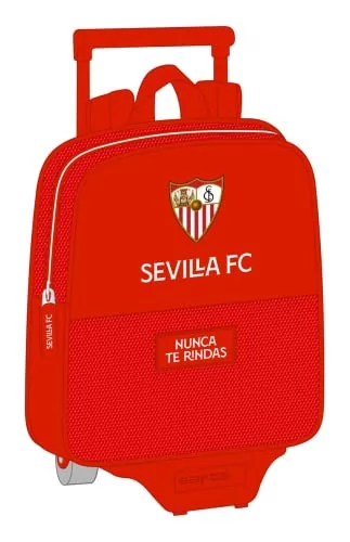 safta Unisex plecak przedszkolny Sevilla FC plecak z kółkami, 220 x 100 x 270 mm, czerwony, Estándar, czerwony, Standard