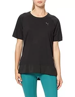 Koszulki i topy damskie - Puma Damska koszulka Studio Relaxed Rib Trim Tee Shirt Black XL 520983 - miniaturka - grafika 1